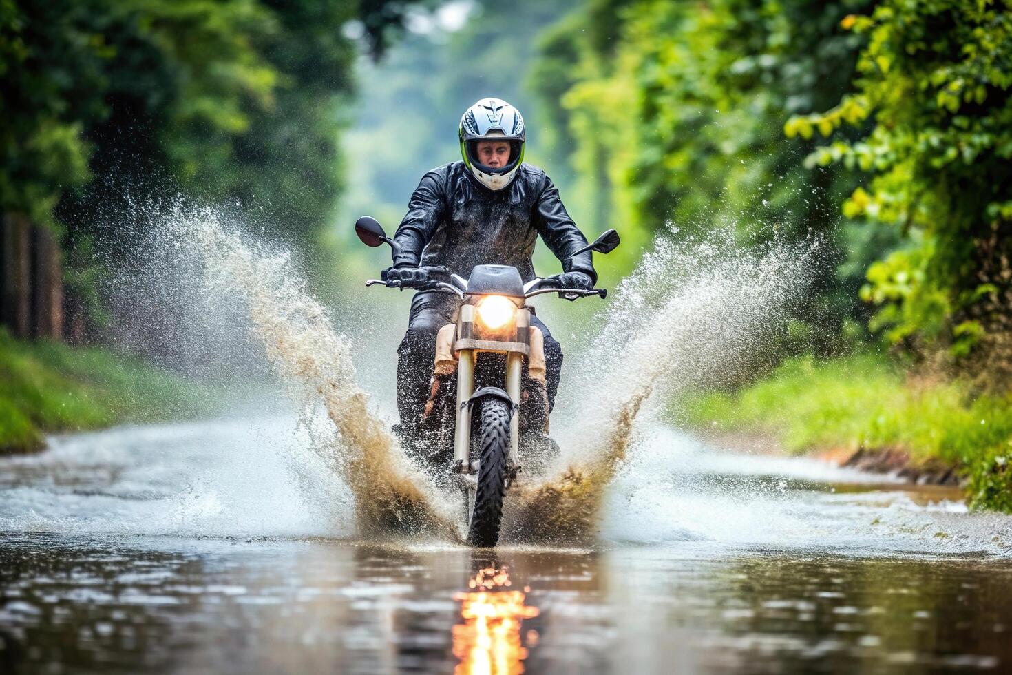 Harley Davidson on open road